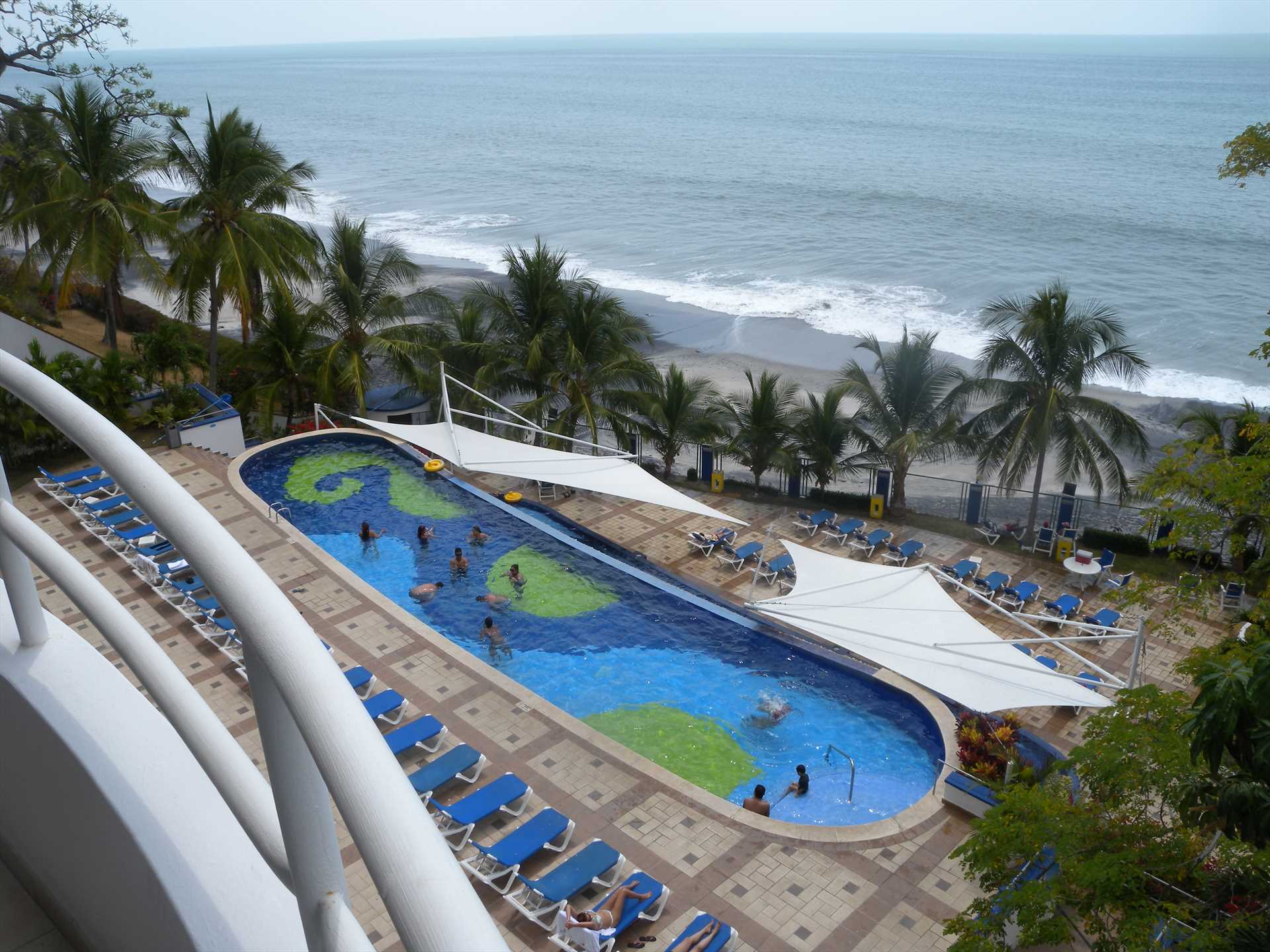 Pool & Beach view from the balcony!