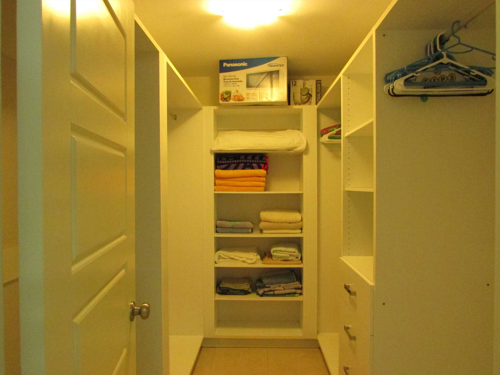 Master bedroom walk-in closet